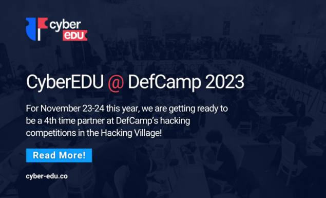 CyberEDU is Hacking Village Partner at DefCamp 2023