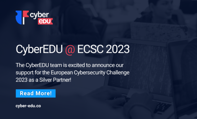 CyberEDU supports the European Cybersecurity Challenge – ECSC 2023