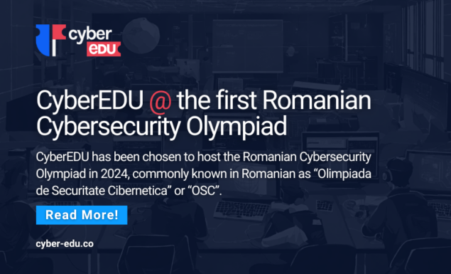 CyberEDU is the platform that officially hosts the Romanian Cybersecurity Olympiad in 2024