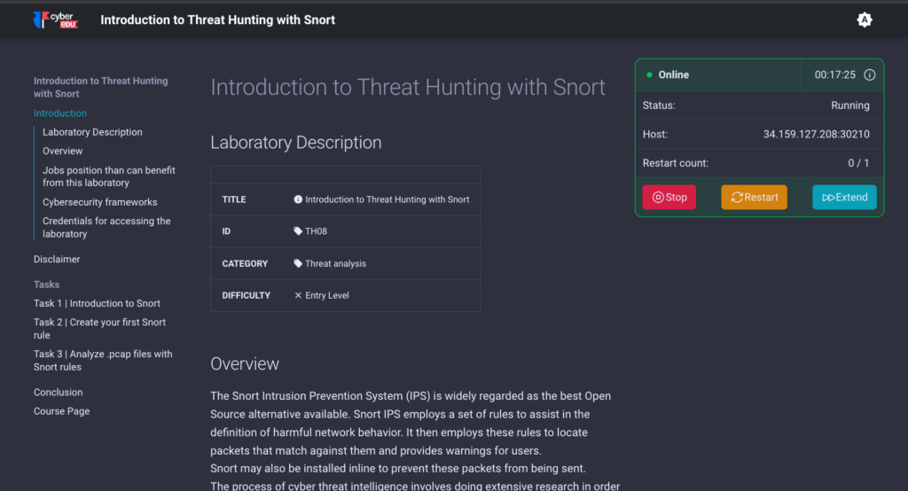 CyberEDU Capabilities - Intro to Snort